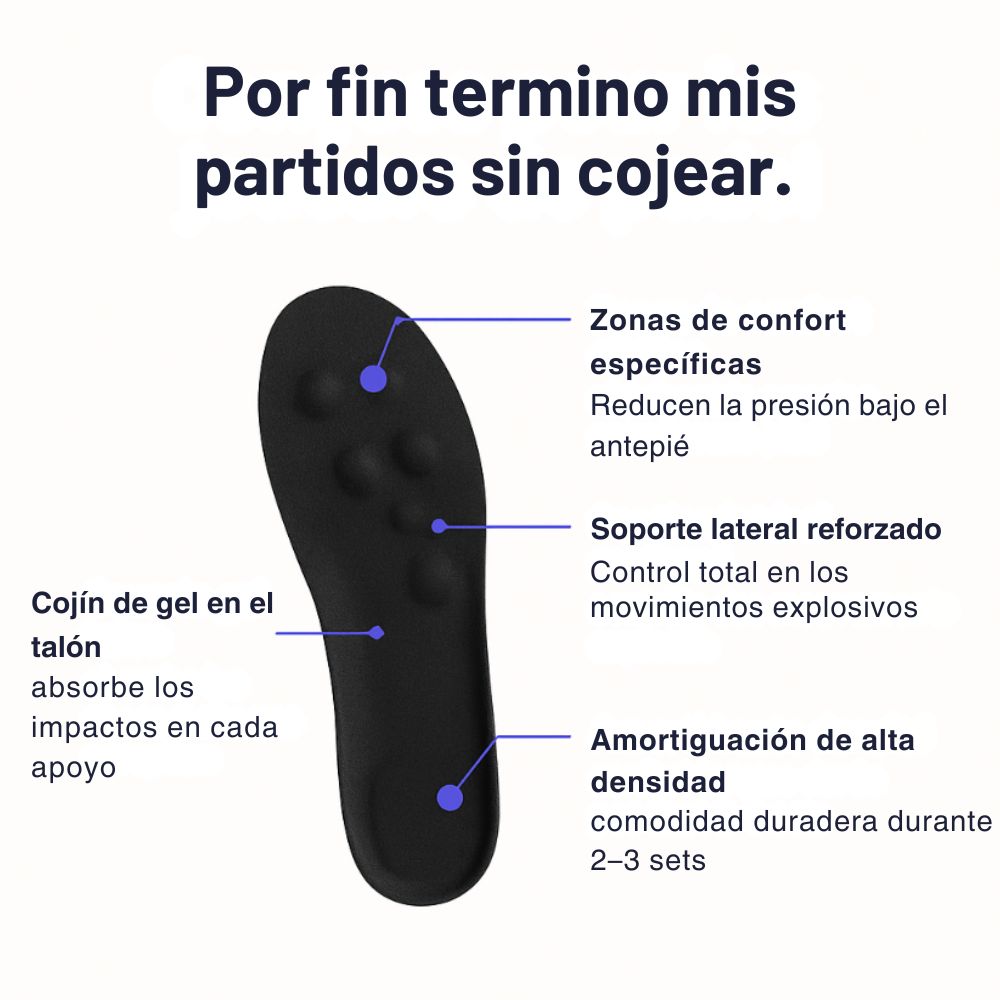 Plantillas CourtX – Juega más tiempo, sin dolor